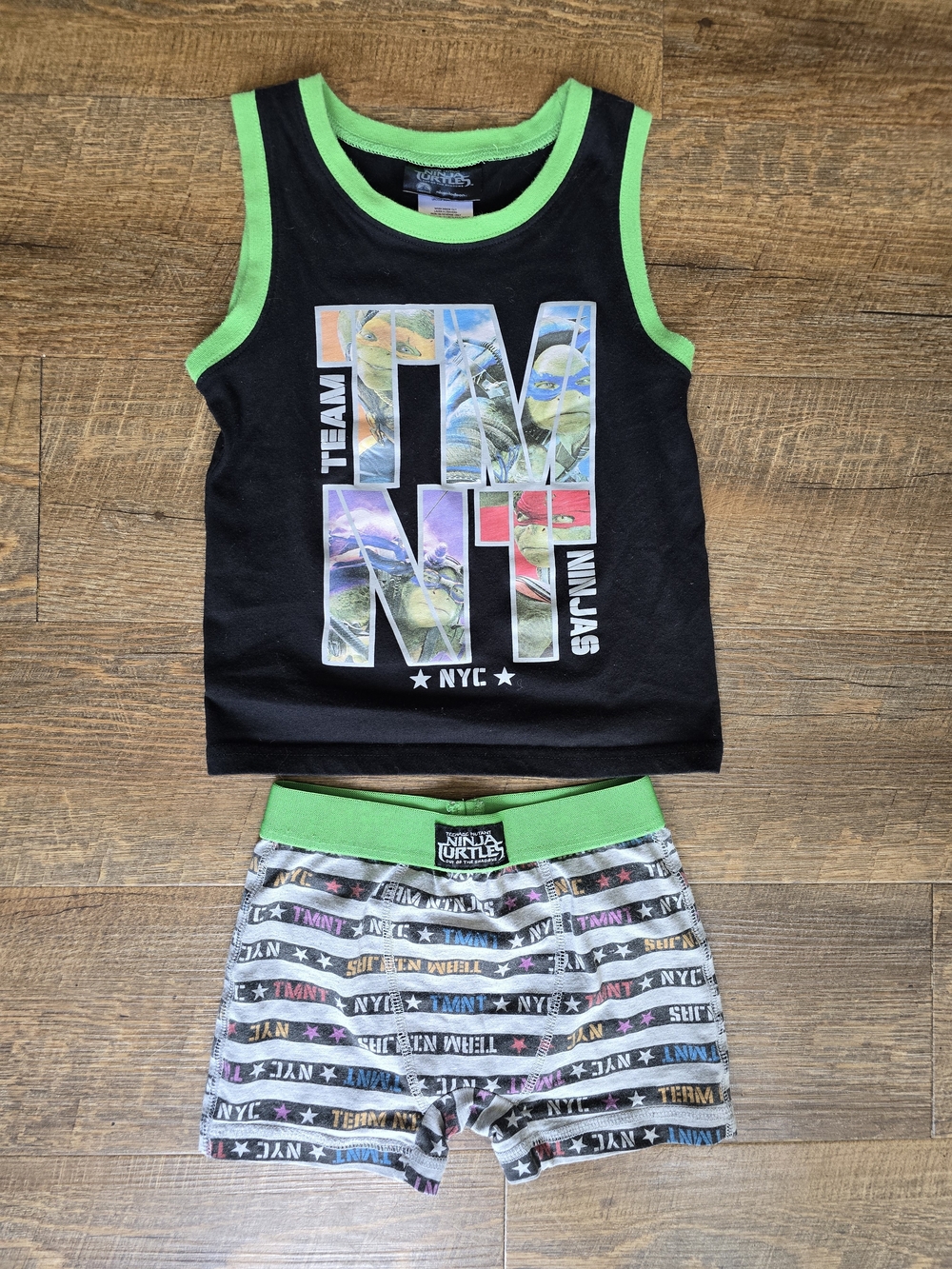 ​TMNT Boys Pajama Set Size 6 Teenage Mutant Ninja Turtles Tank & Boxers